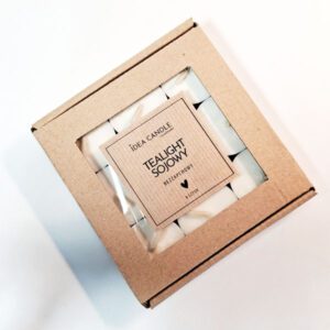 Zestaw tealightów bezzapachowych z wosku sojowego w kartonowym pudełku z okienkiem 9 szt.