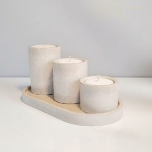 świeczniki betonowe na tealighty na podstawce