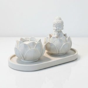 zestaw świeczników do medytacji