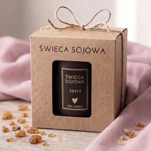 Naturalna świeca sojowa w pudełku prezentowym
