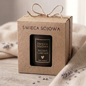 Ekologiczna świeca sojowa w pudełku prezentowym