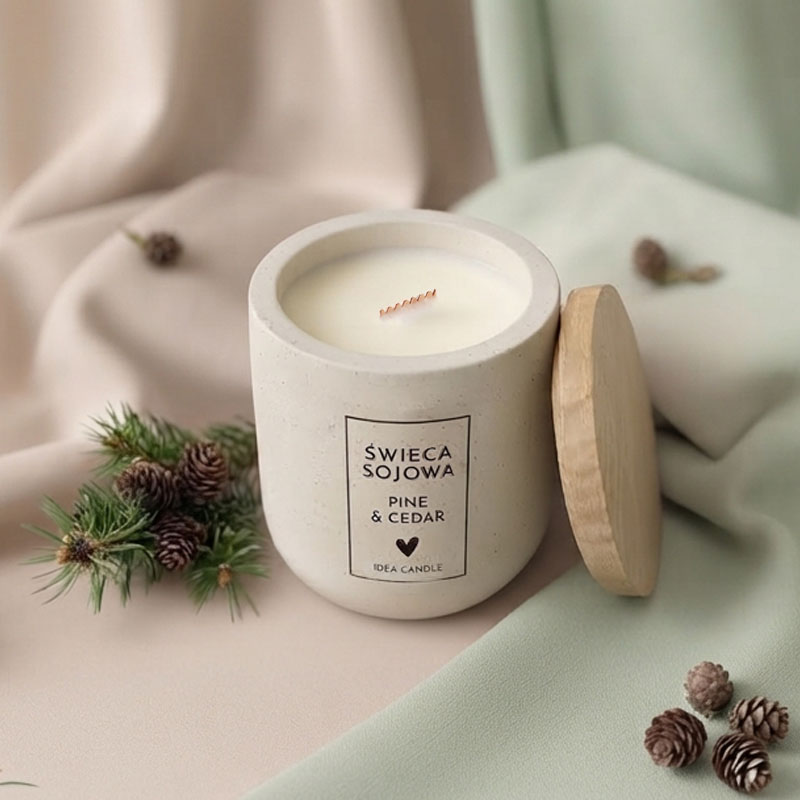 Świeca sojowa 240 g<br>Pine & Cedar - obrazek 4